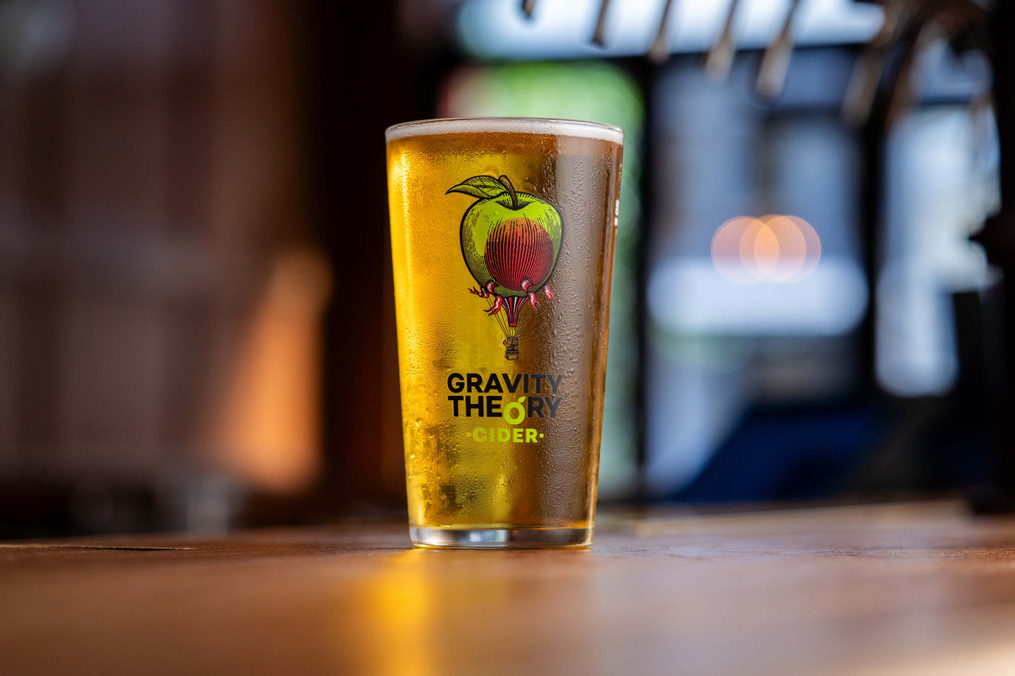 Gravity Theory Cider pint glass